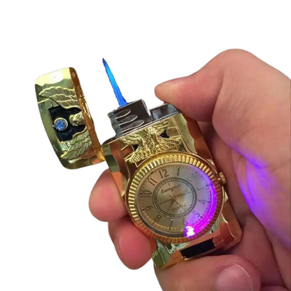 Jet Lighter With Clock