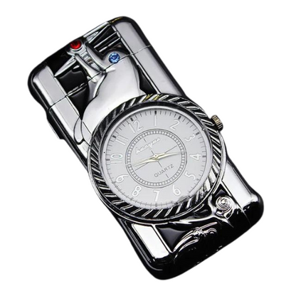 Jet Lighter With Clock