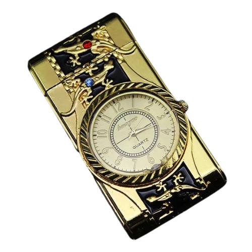 Jet Lighter With Clock